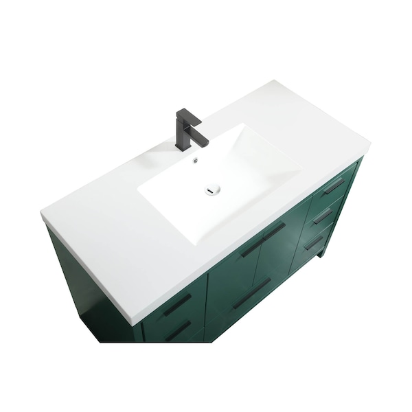 48 Inch Single Bathroom Vanity In Green